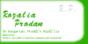 rozalia prodan business card